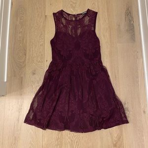 Express plum lace cocktail dress - small
